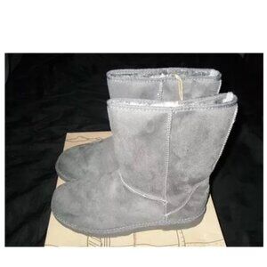 Makalu Grey Boots Sparkle Ani Faux Fur Lined Shoes Slippers Size 10 Gray Festiva
